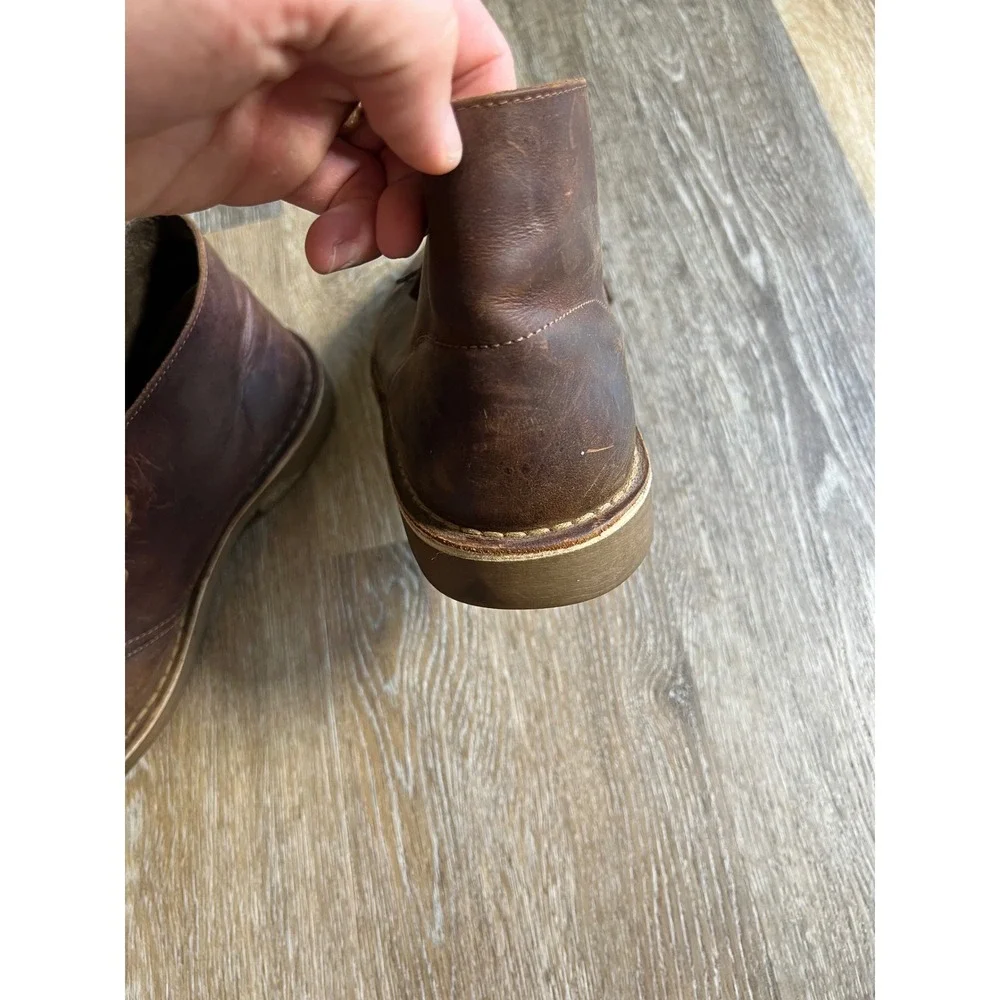 Clarks Desert Boots Mens Brown Leather Good Distressed Chukka Shoes
